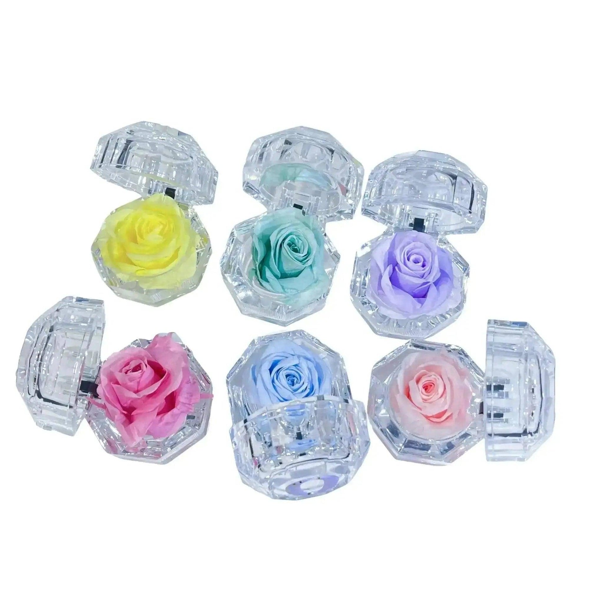 Forever Rose Harmony: Personalized Acrylic Rose Box Set