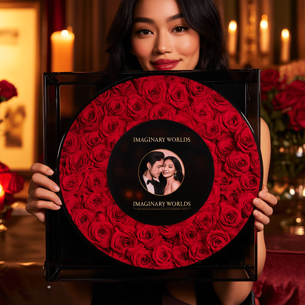 Imaginary Worlds Custom Vinyl Rose Box β Red Roses Edition - Imaginary Worlds
