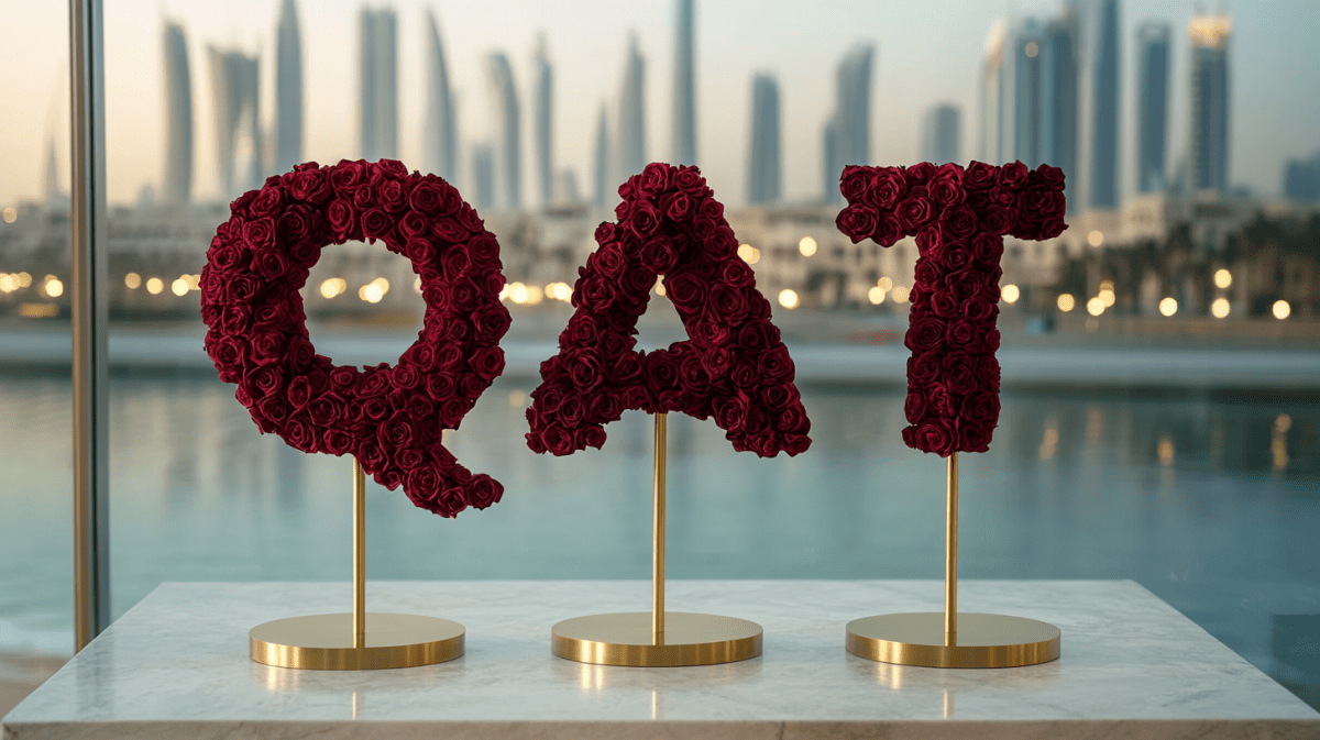 Qatar Rose Designs – Maroon & White Symbolism - Imaginary Worlds