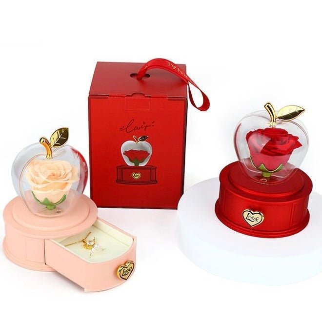 Crystal Pink Apple Eternal Love Gift Box - Imaginary Worlds