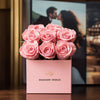 Customized Pink Infinity Roses Box with Photo - Pink Box - Imaginary Worlds