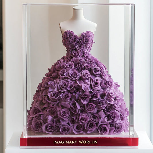 Elegance Size Forever Purple Rose Dress - Imaginary Worlds