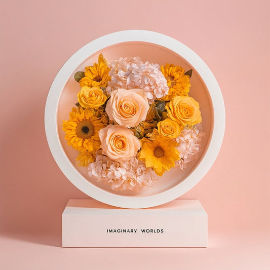 Eternal Bloom Sunflower & Rose Lamp - Imaginary Worlds