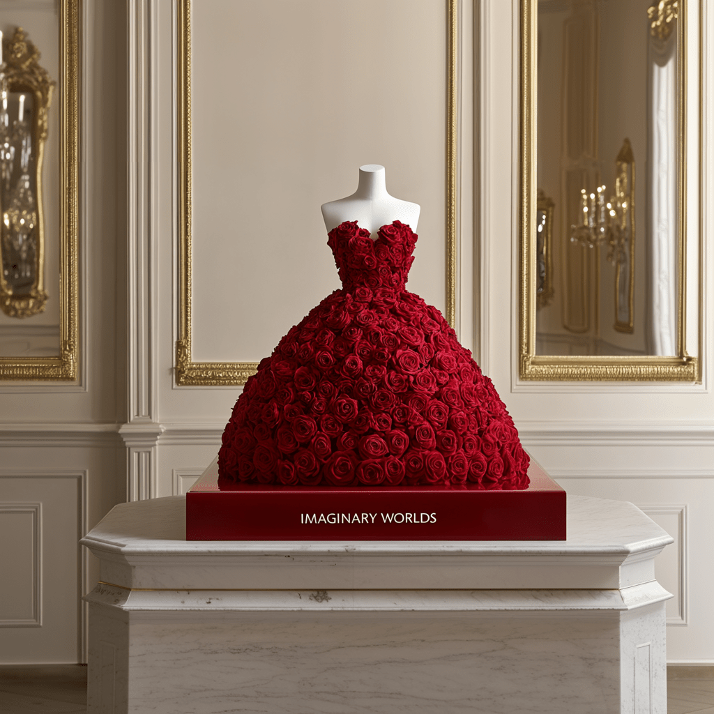 Majestic Size Forever Red Rose Dress - Imaginary Worlds