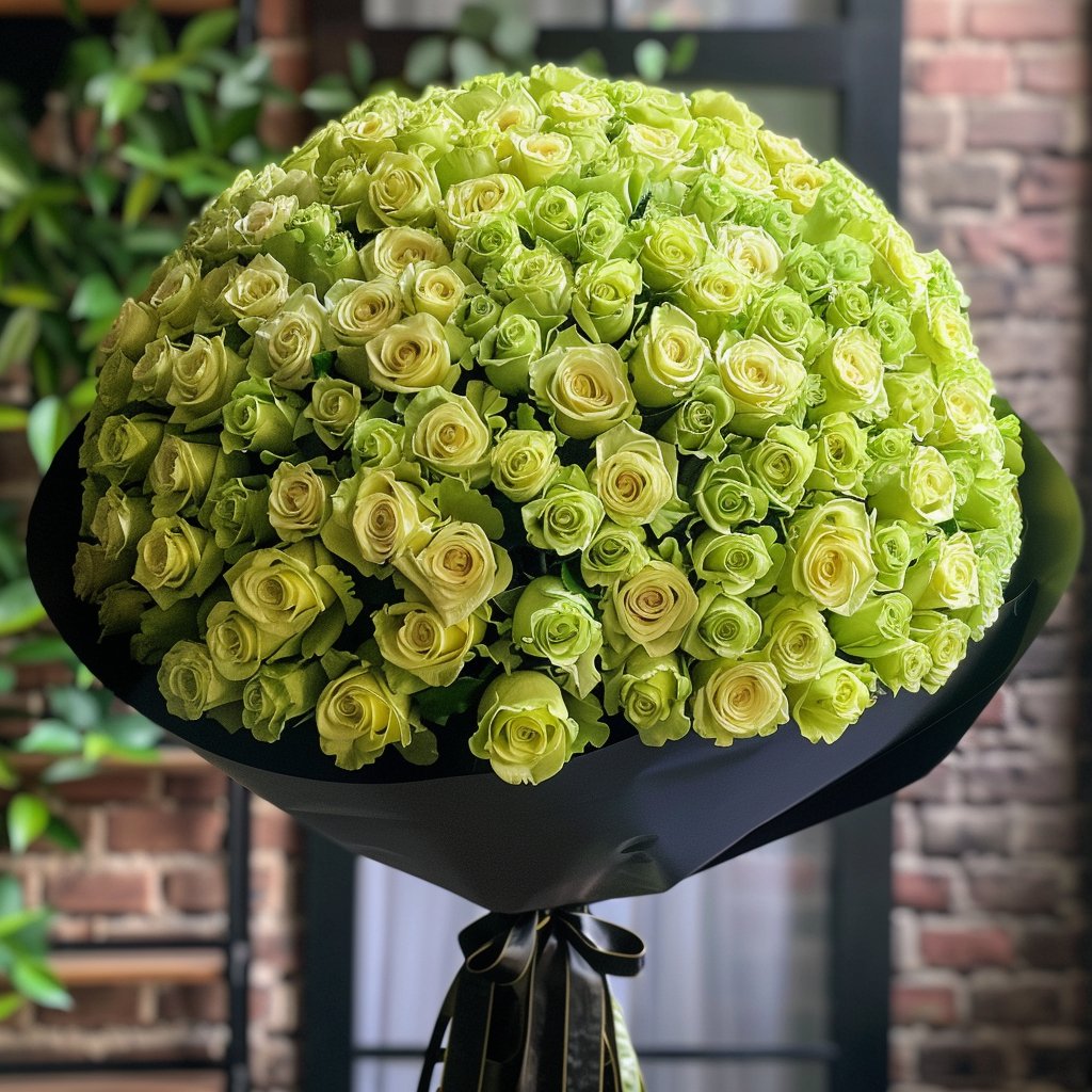 Green Rose Bouquet Collection