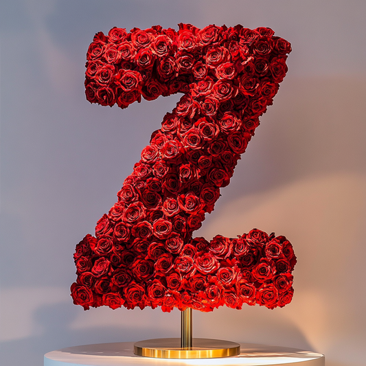 Zeus Red Rose Letter Z Lamp