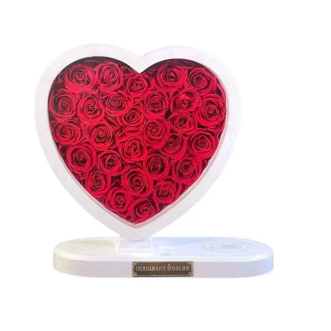 Heart-Shaped Forever Rose Lamp with Bluetooth Speaker - Imaginary Worlds