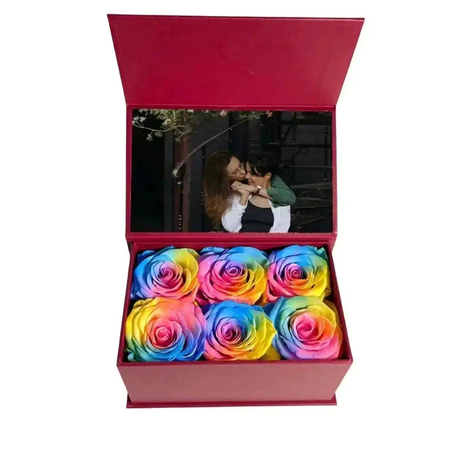 Six Forever Roses in a Box: Personalized Eternal Memories Rose Box - Imaginary Worlds